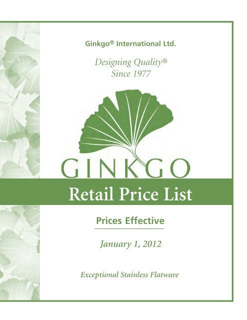 Ginkgo International Oakleaf Stainless Steel Cold Meat Fork 61012-4 