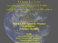 El Nino and La Nina Effects on KY