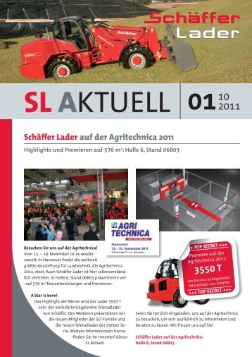 Schäffer Lader auf der Agritechnica 2011 - Hoflader - Teleskoplader ...
