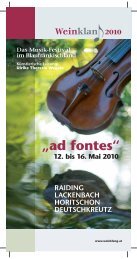 „ad fontes“ 12. bis 16. Mai 2010 - Deutschkreutz