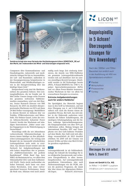 Ausgabe 4 / 2012 - technik + EINKAUF