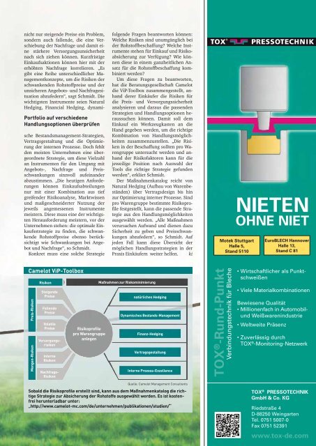 Ausgabe 4 / 2012 - technik + EINKAUF