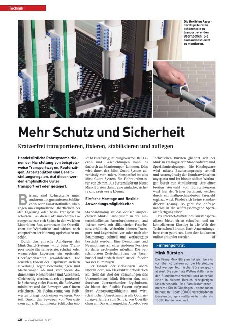 Ausgabe 4 / 2012 - technik + EINKAUF