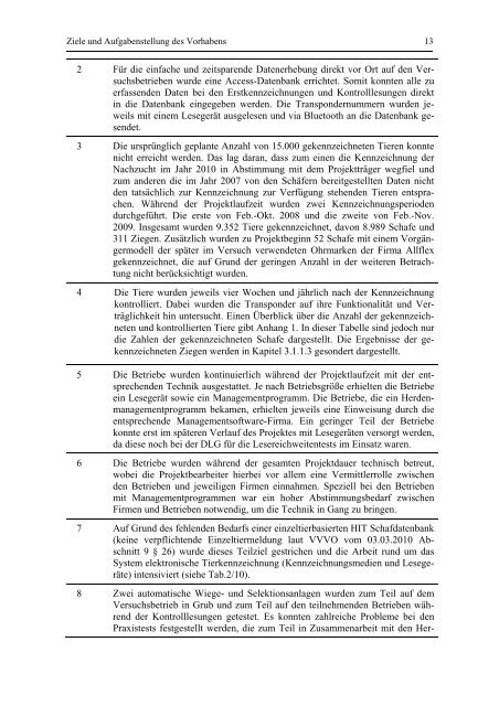 Elektronische Kennzeichnung bei Schafen und Ziegen zum Zweck