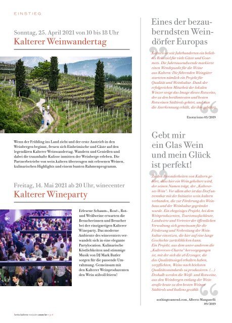 wein.kaltern Magazin 2020