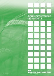 Studieninformation 2010/2011 - Kleffmann Group