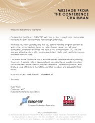 Message froM the conference chairMan - Europerf