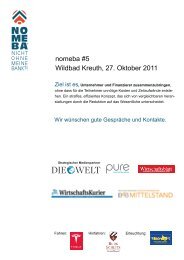 nomeba #5 Wildbad Kreuth, 27. Oktober 2011