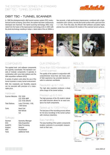 DIBIT TSC - TUNNEL SCANNER