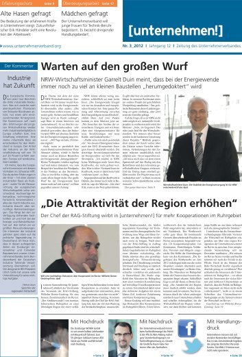 Ausgabe 3/2012 - Unternehmerverbandsgruppe eV