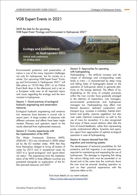 VGB PowerTech | Hydro - Hydropower Industry Guide 2020/21