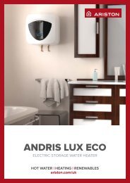 Ariston Thermo - Andris Lux Eco product brochure