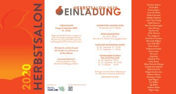 KuBa Einladung für den Herbstsalon 2020