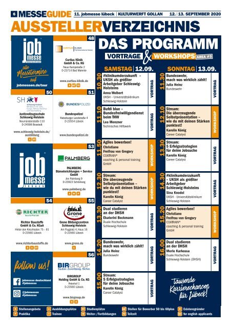 Der MesseGuide zur 11. jobmesse lübeck