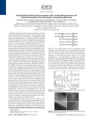 Polydiacetylene/Silica Nanocomposites with Tunable Mesostructure ...