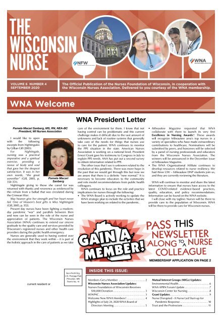 Wisconsin Nurse - September 2020