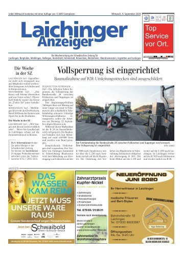Laichinger Anzeiger 09.09.2020