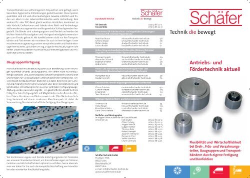 Antriebs- und Fördertechnik aktuell - Schäfer Technik GmbH