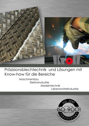 Prospekt Blechtechnik mit Referenzen - Kroll GmbH