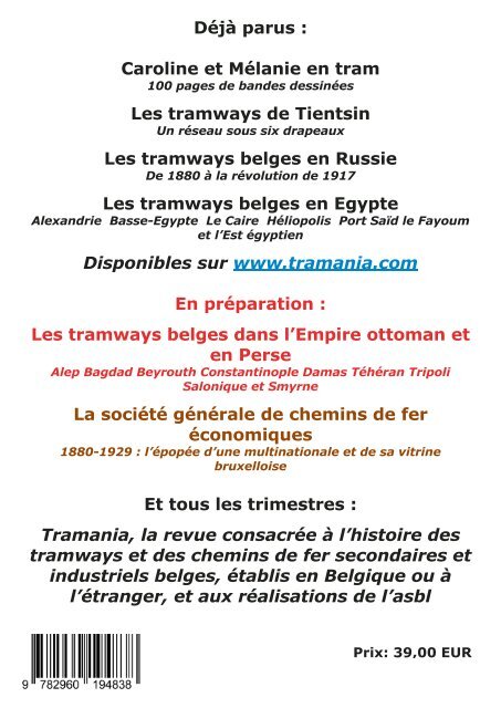 Book about Belgium trams in Egypt