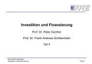 Vorlesung Investition und Finanzierung - Betriebswirtschaft.Info