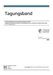 Tagungsband - SFB 666 - Technische Universität Darmstadt