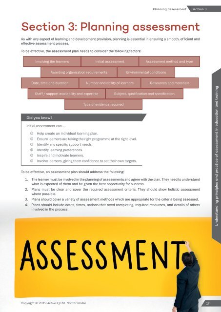 Active IQ Level 3 Award in Assessing Competence in the Work Environment (sample manual)