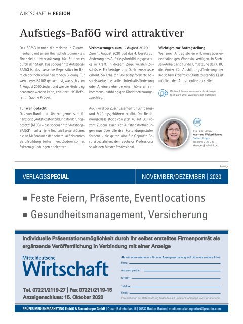 Mitteldeutsche Wirtschaft Ausgabe 09/2020