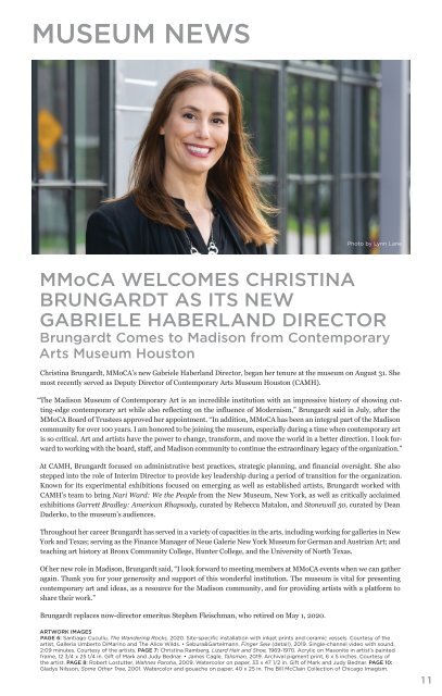 MMoCA Fall 2020 newsletter