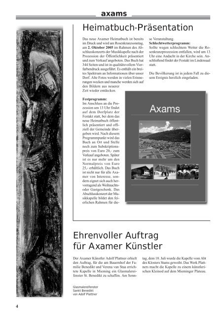 Axamer Zeitung Nr. 53 - Gemeinde Axams - Land Tirol