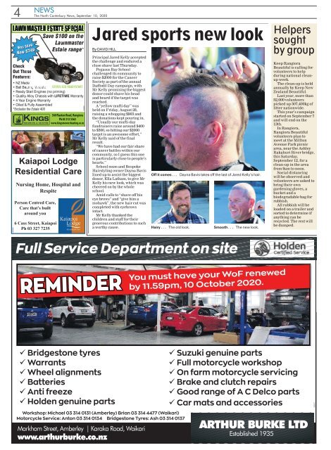 North Canterbury News: September 10, 2020