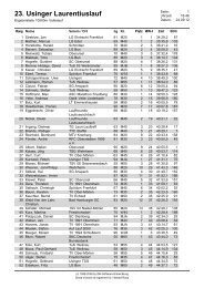 23. Usinger Laurentiuslauf - Taunus-Cup