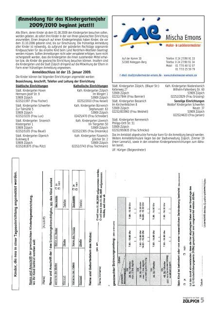 Wir helfen Ihnen dabei! Internetdienste - Stadt Zülpich