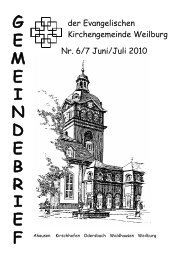 Juni/Juli 2010 - Ev. Kirchengemeinde Weilburg