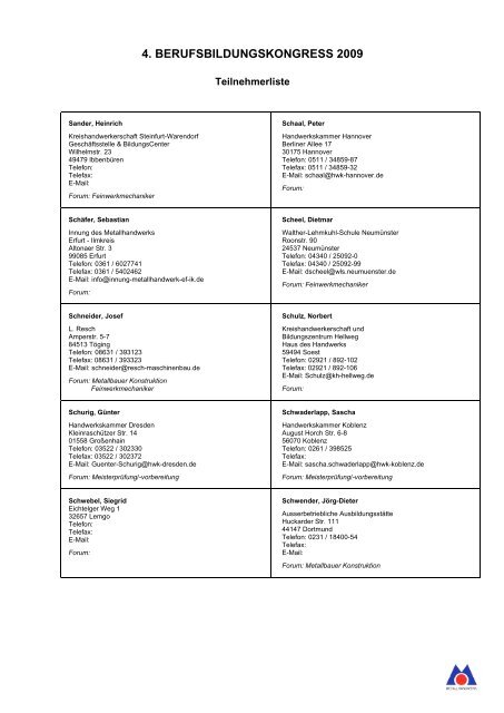 4. BERUFSBILDUNGSKONGRESS 2009