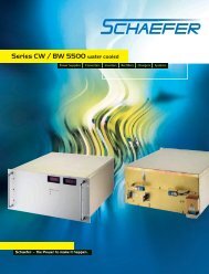 Series CW / BW 5500 water cooled - Schaefer Converters