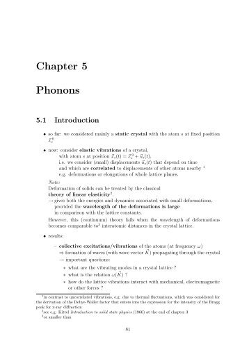 Chapter 5 Phonons