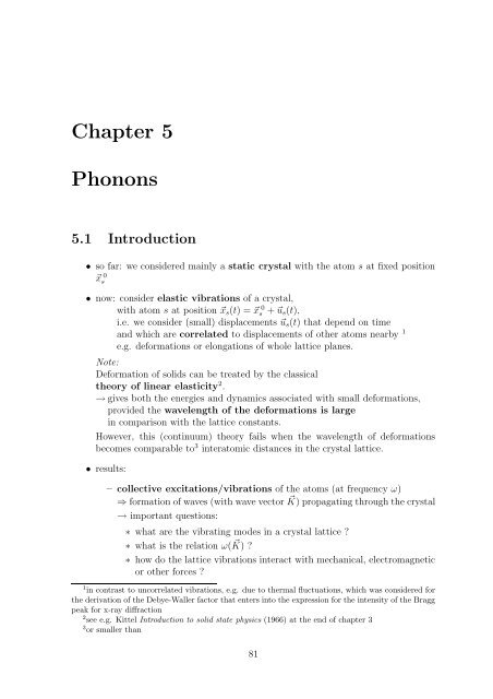 Chapter 5 Phonons