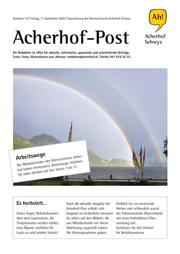 Acherhof-Post Nr. 14 | 11. September 2020