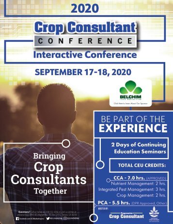 Crop Consultant Conference Agenda