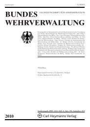 BUNDES WEHRVERWALTUNG - Bundeswehr-Sozialwerk