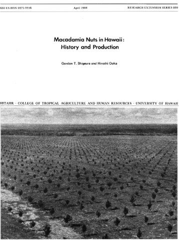 Macadamia Nuts in Hawaii: History and Production - ctahr ...