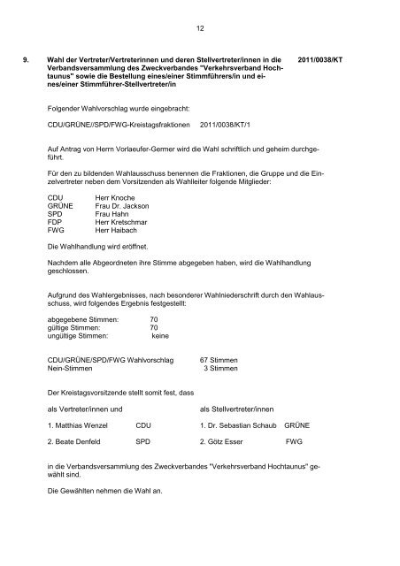 1. Protokoll X. WZ 30.05.2011 - Hochtaunuskreis