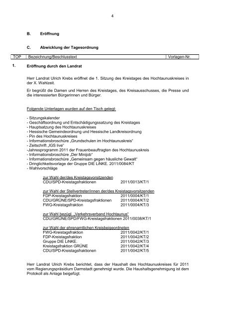 1. Protokoll X. WZ 30.05.2011 - Hochtaunuskreis