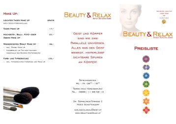 Download der aktuellen Preisliste - Beauty & Relax