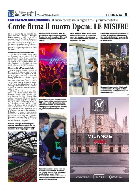 Giornale dei Navigli n. 31 - 11 settembre 2020