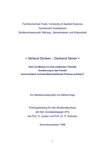 Sehend Denken – Denkend Sehen < - Fachbereich Mathematik