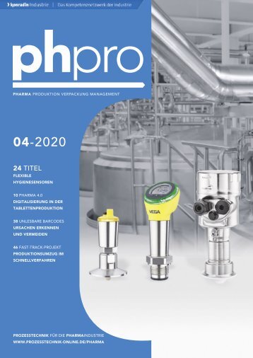 phpro – Prozesstechnik für die Pharmaindustrie 04.2020