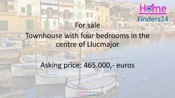 For sale this 4 bedroom townhouse in the centre of Llucmajor (PUE0009)