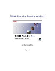 SIGMA Photo Pro Benutzerhandbuch
